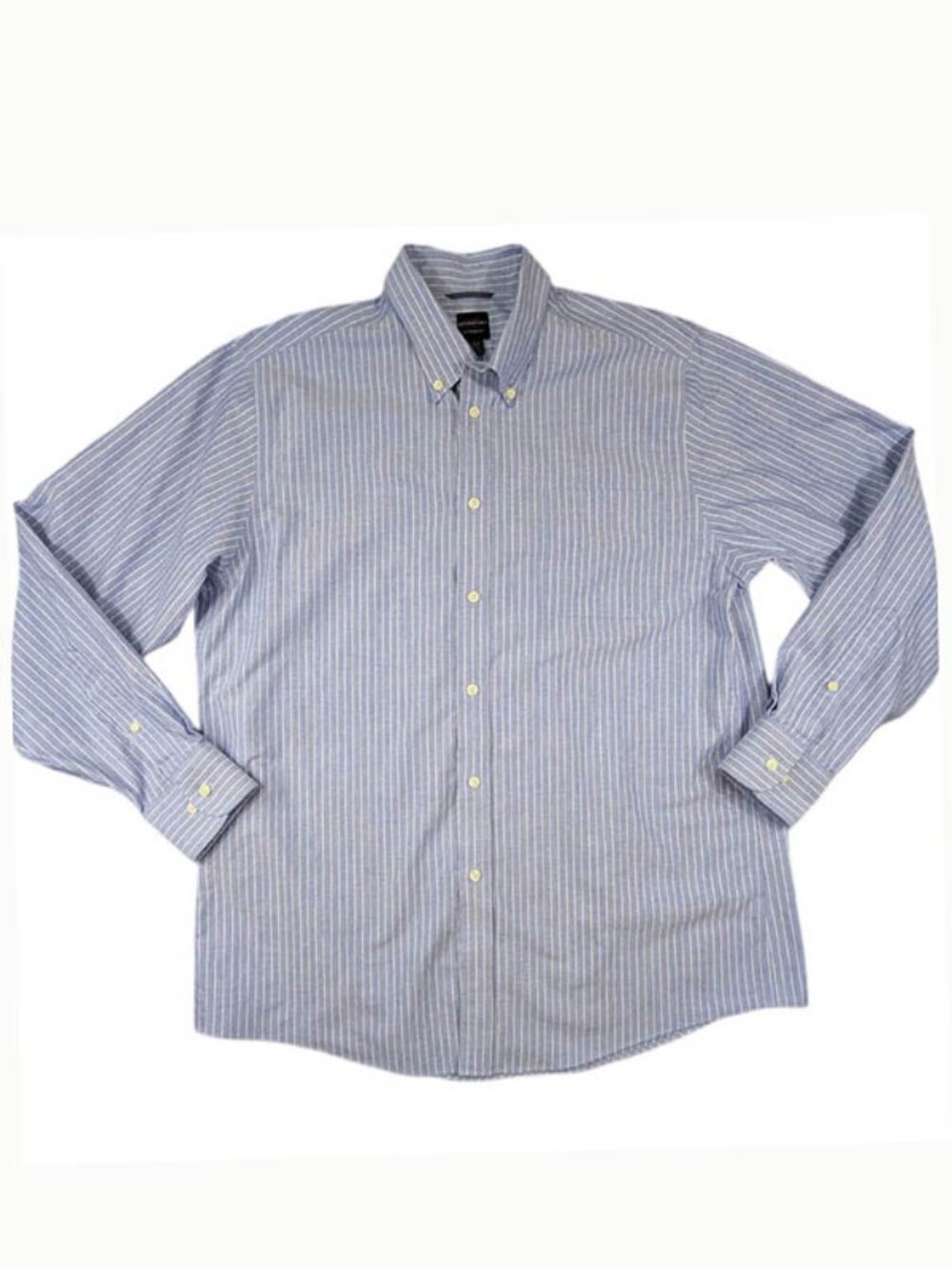 Dockers Battery Street Collection Button Down Shirt Mens Large Blue Striped